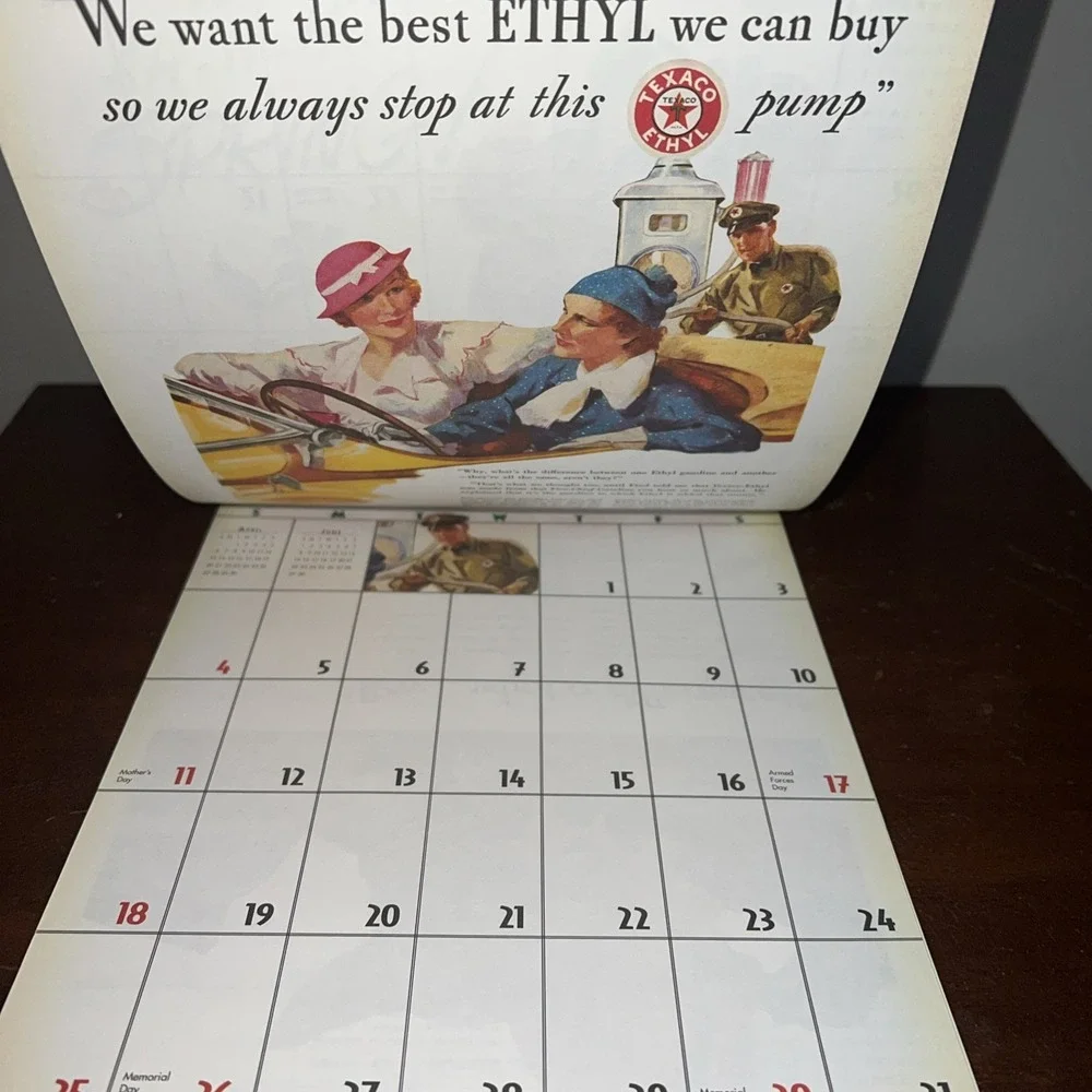 Nine Texaco Calendars From 1992 To 2000, Great Condition & Graphics UNUSED‎
